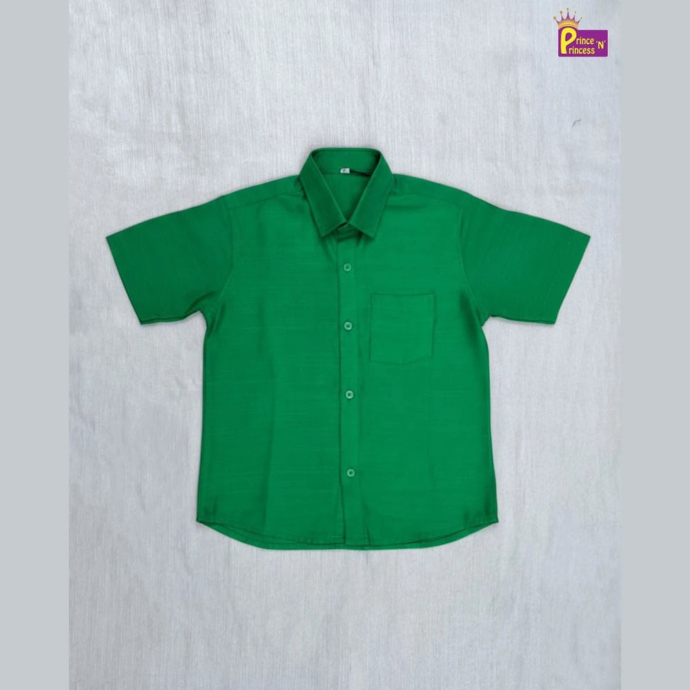 Boys South Indian Shirt Dhoti Green SD110