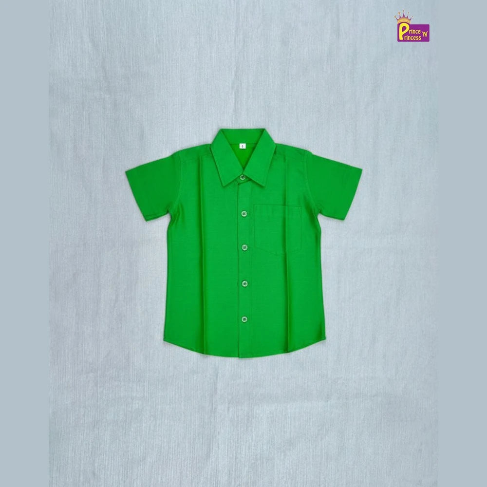 Boys South Indian Shirt Dhoti in Green SD113