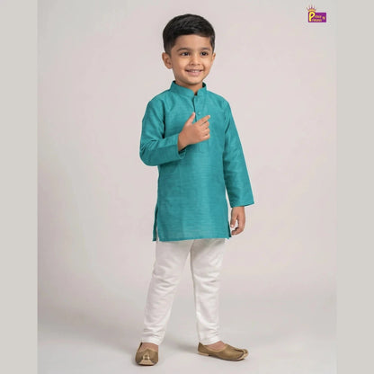 Boys Teal Kurta Pajama - Festival & Function Wear Set KP239
