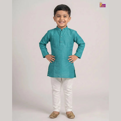 Boys Teal Kurta Pajama - Festival & Function Wear Set KP239