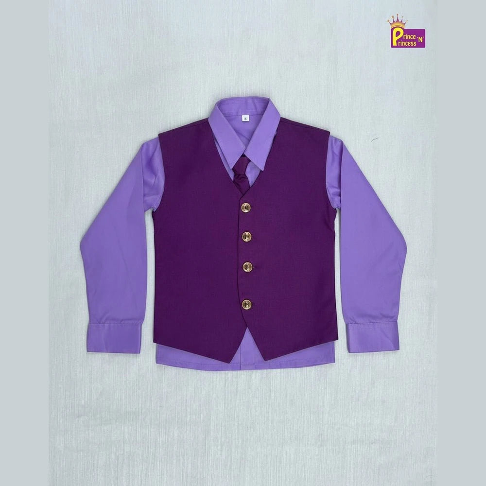 Boys Wine Wtih Purple Coat Suite WC021