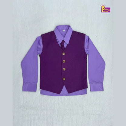Boys Wine Wtih Purple Coat Suite WC021