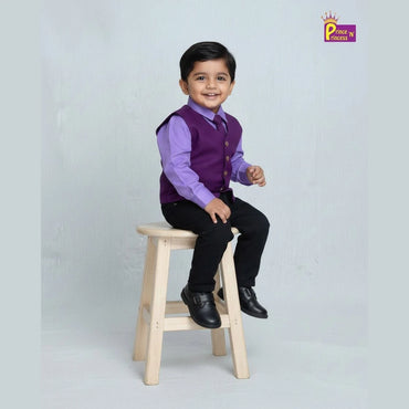 Boys Wine Wtih Purple Coat Suite WC021