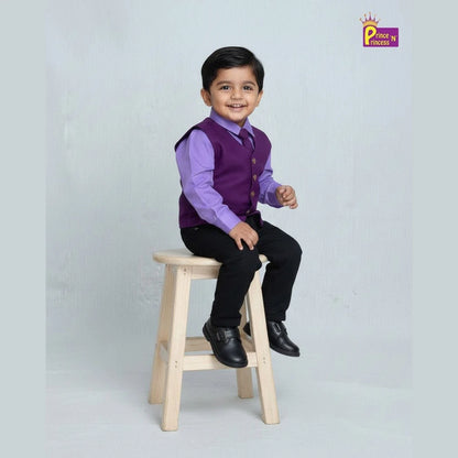 Boys Wine Wtih Purple Coat Suite WC021