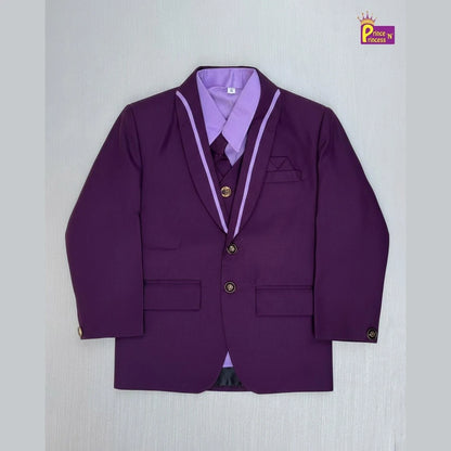Boys Wine Wtih Purple Coat Suite WC021