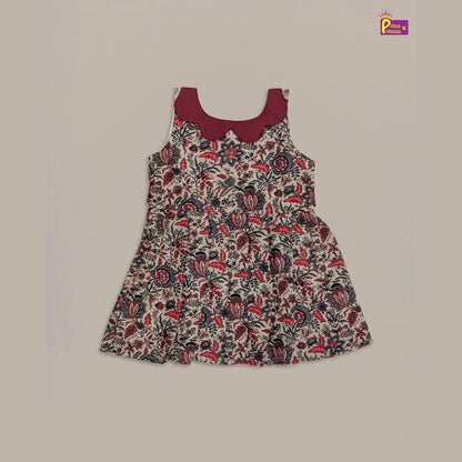 Girls Camric Cotton Knee Frock - Breathable Summer Dress for Kids CF402