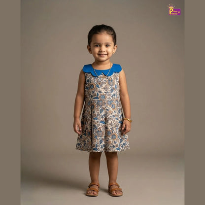 Girls Camric Cotton Knee Frock - Breathable Summer Dress for Kids CF400