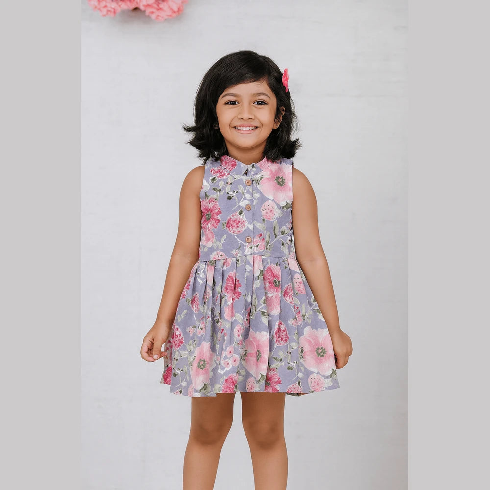 Kids Ash Cotton Frock CF361