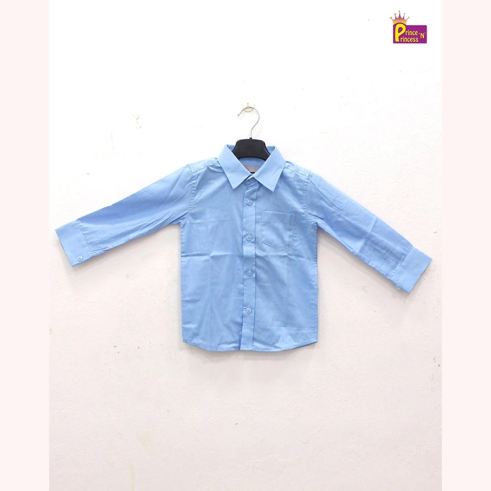 Kids Blue Cotton Shirt ST157