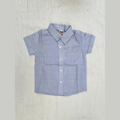 Kids Blue Dot Full Sleeve Shirt in ST123