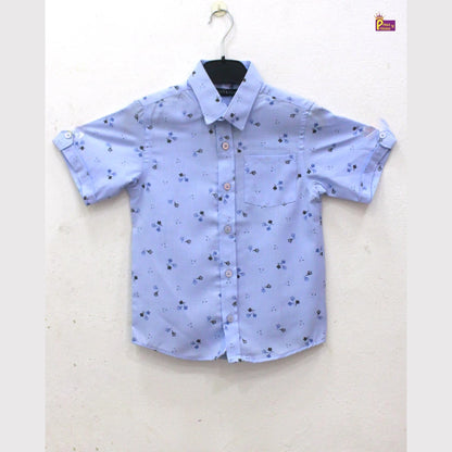 Kids Cotton Blue Half Sleeve shirt ST022