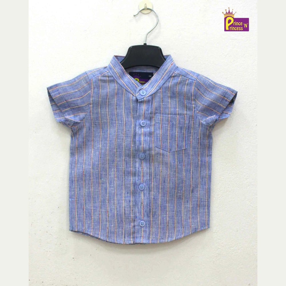 Kids Cotton Blue Half Sleeve shirt ST102