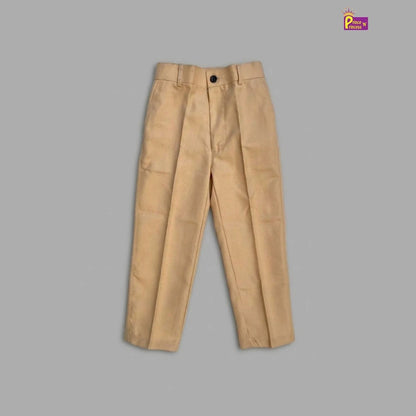 Kids Cotton Full Length Pant in Sandal PT043