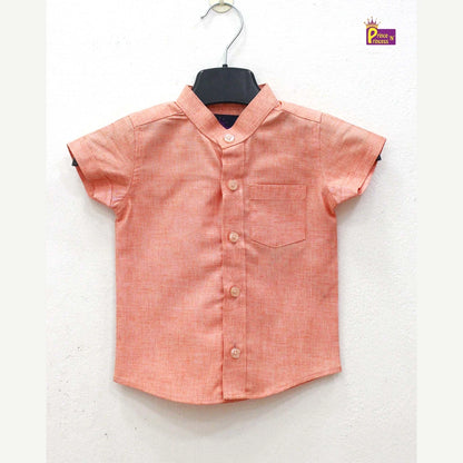 Kids Cotton Orange half Sleeve shirt ST165