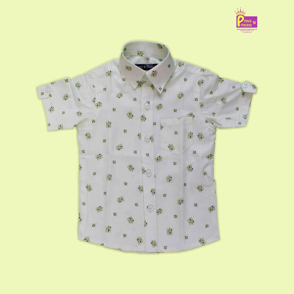 Kids Cotton Pista green Half Sleeve shirt ST017
