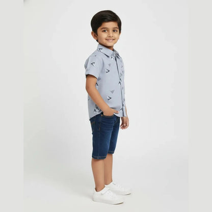 Kids Cotton Printed half Sleeve shirt ST041
