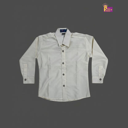 Kids Cotton Shirt Off White ST218