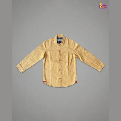 Kids Full Sleeve Cotton Shirt in Yellow ST228