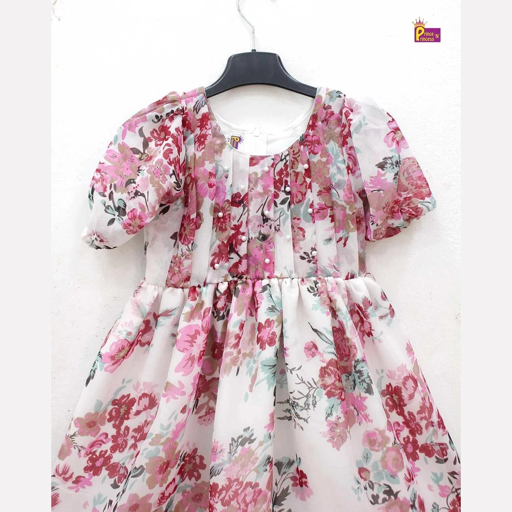 Kids Georgette Pink Trendy Gown WGF021