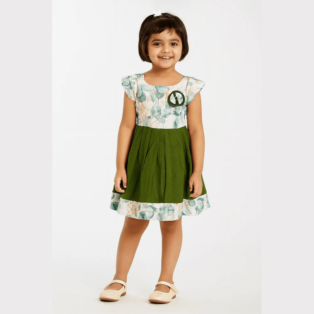 Kids Hakbo Floral Tops with Cotton Skirt CF345
