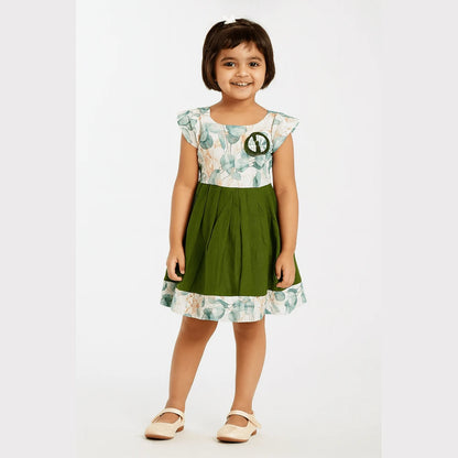 Kids Hakbo Floral Tops with Cotton Skirt CF345