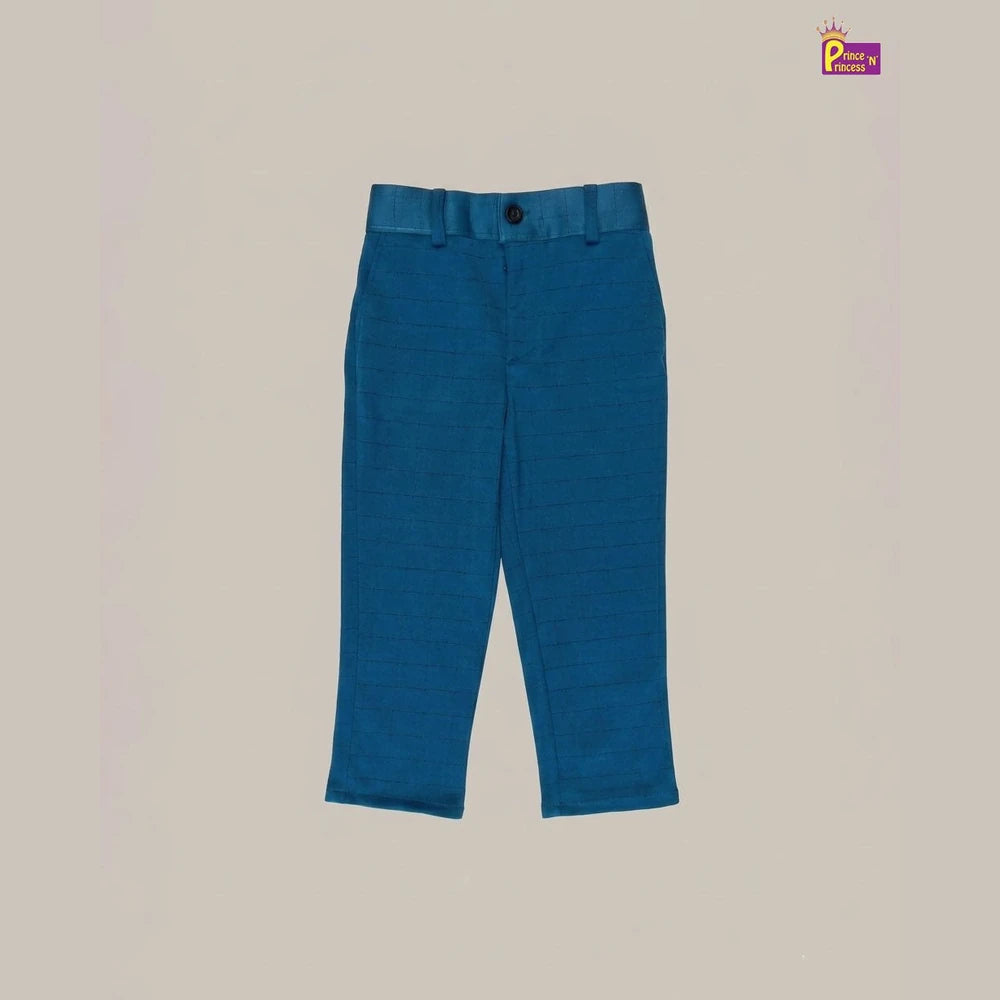 Kids Lycra Full Length Pant in Blue PT020