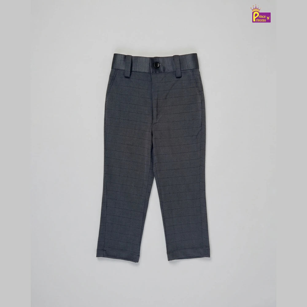 Kids Lycra Full Length Pant in Dark Grey PT025