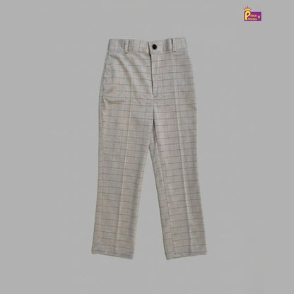 Kids Lycra Full Length Pant in Grey PT024