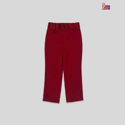 Kids Lycra Full Length Pant in Maroon PT021