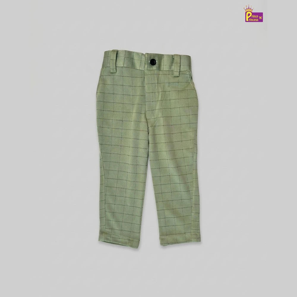 Kids Lycra Full Length Pant in Pista Green PT022