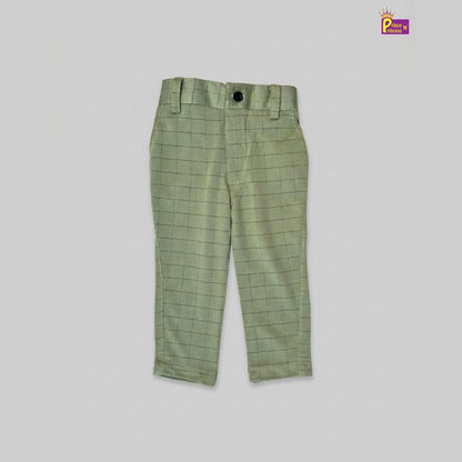 Kids Lycra Full Length Pant in Pista Green PT022