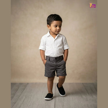 Kids Lycra Trousers in Dark Grey SH034