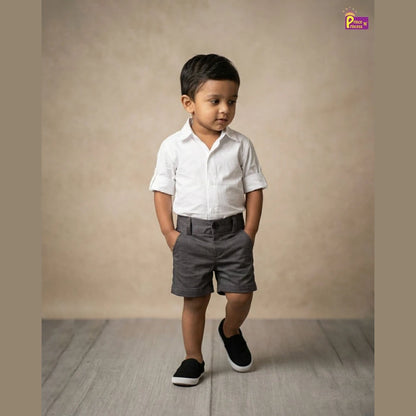 Kids Lycra Trousers in Dark Grey SH034