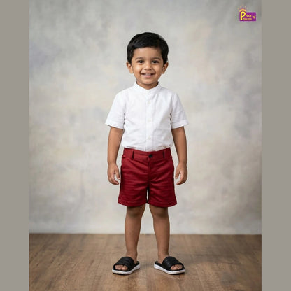 Kids Lycra Trousers in Maroon SH031