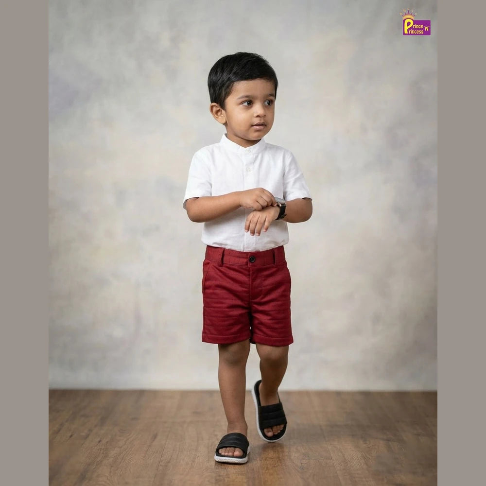 Kids Lycra Trousers in Maroon SH031