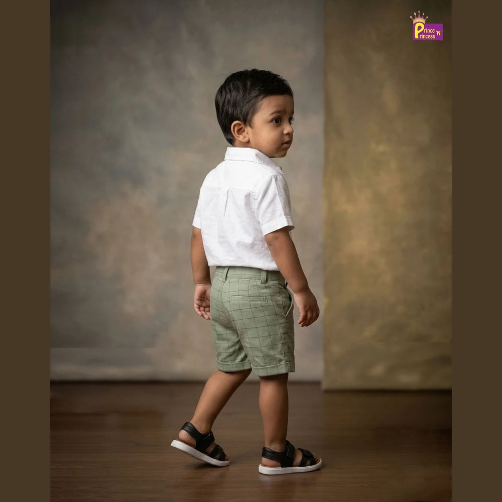 Kids Lycra Trousers in Pista Green SH036