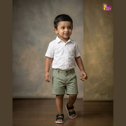 Kids Lycra Trousers in Pista Green SH036