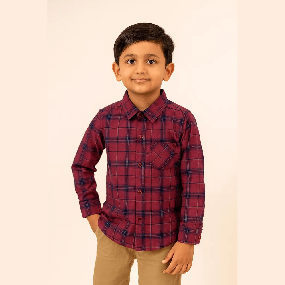 Kids Magenta Full Sleeve shirt ST135