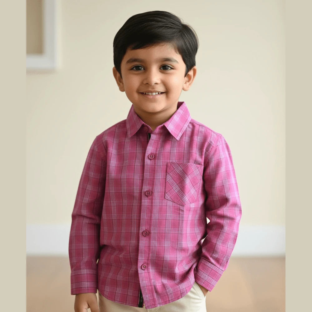 Kids Magenta Full Sleeve shirt ST137