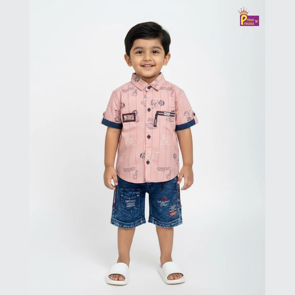 Kids Printed half Sleeve shirt ST216