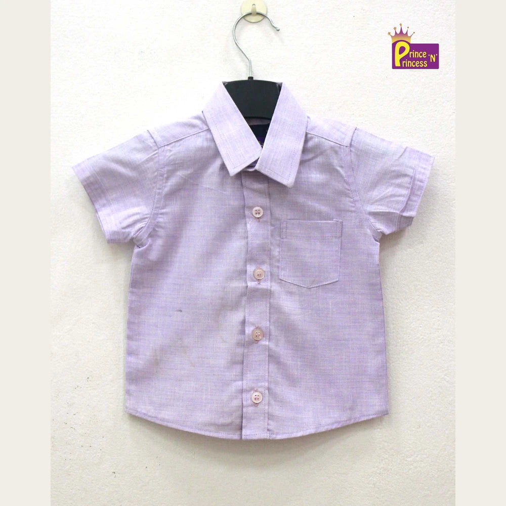 Kids Purple Cotton Shirt ST067