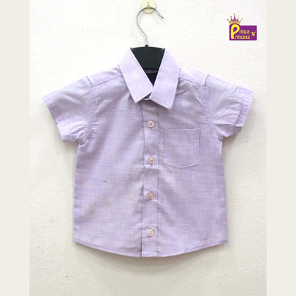 Kids Purple Cotton Shirt ST067