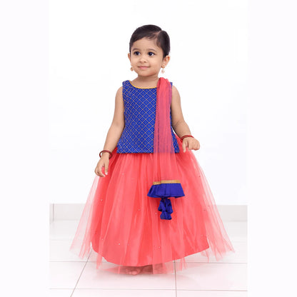 Kids Purple Pink Sequence Embroidery Lehenga Choli LC249