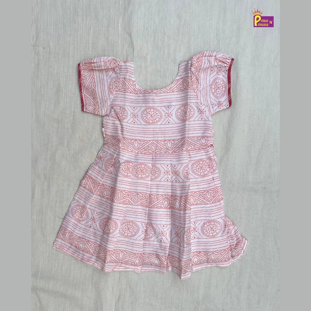 Kids Red Coat Cotton Frock CF403