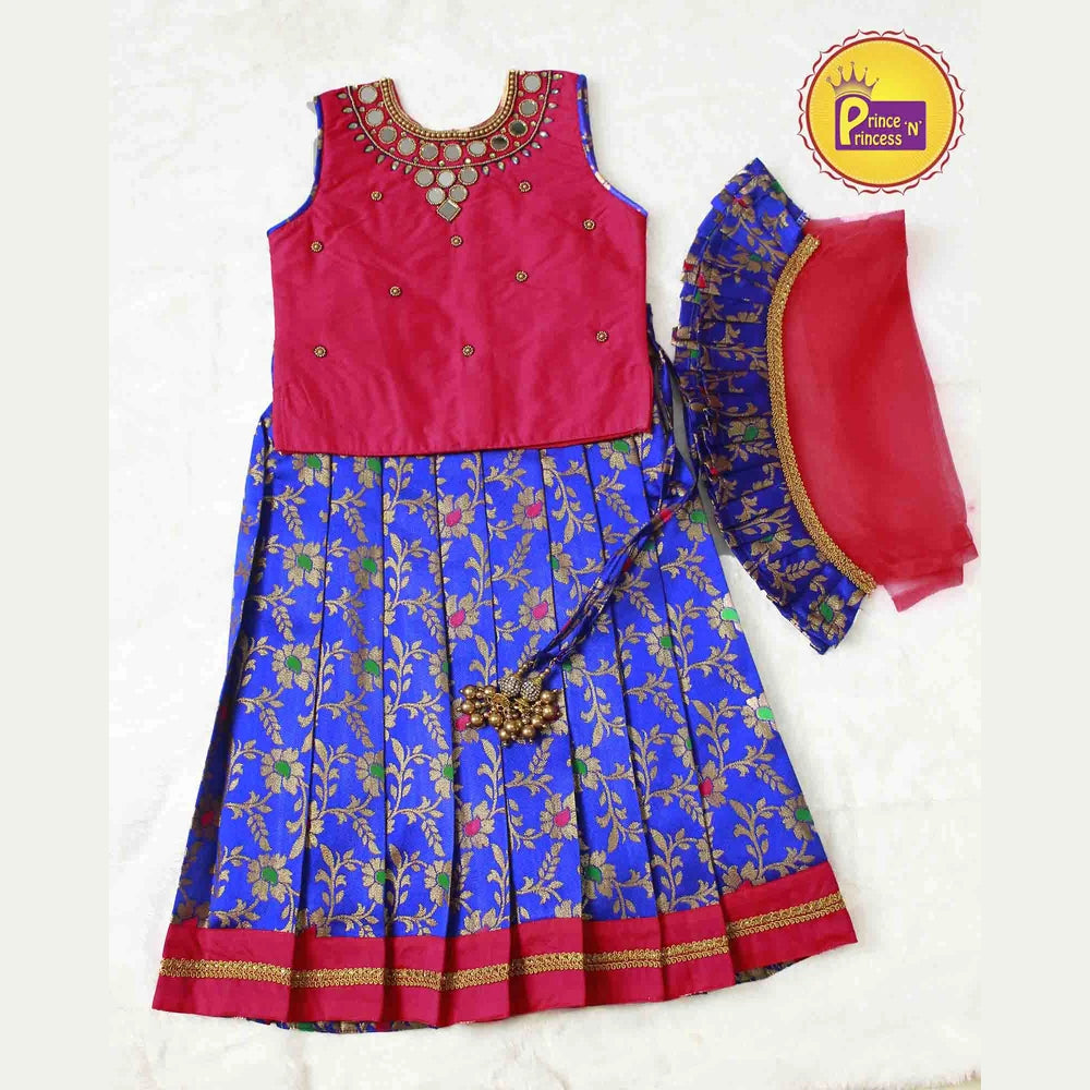 Kids Trending Blue Pink Lehenga Choli LC074
