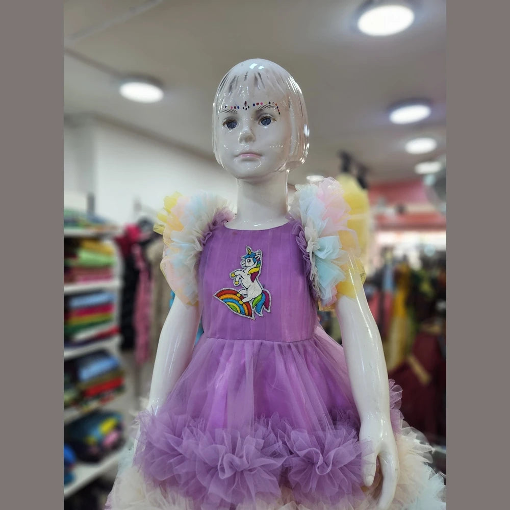Kids Unicorn multi colour Prince N Princess Party Gown BG234