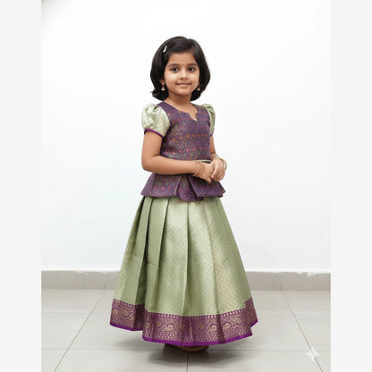 Magenta Traditional Pattu Pavadai - Ethnic Wear ?PPP1733
