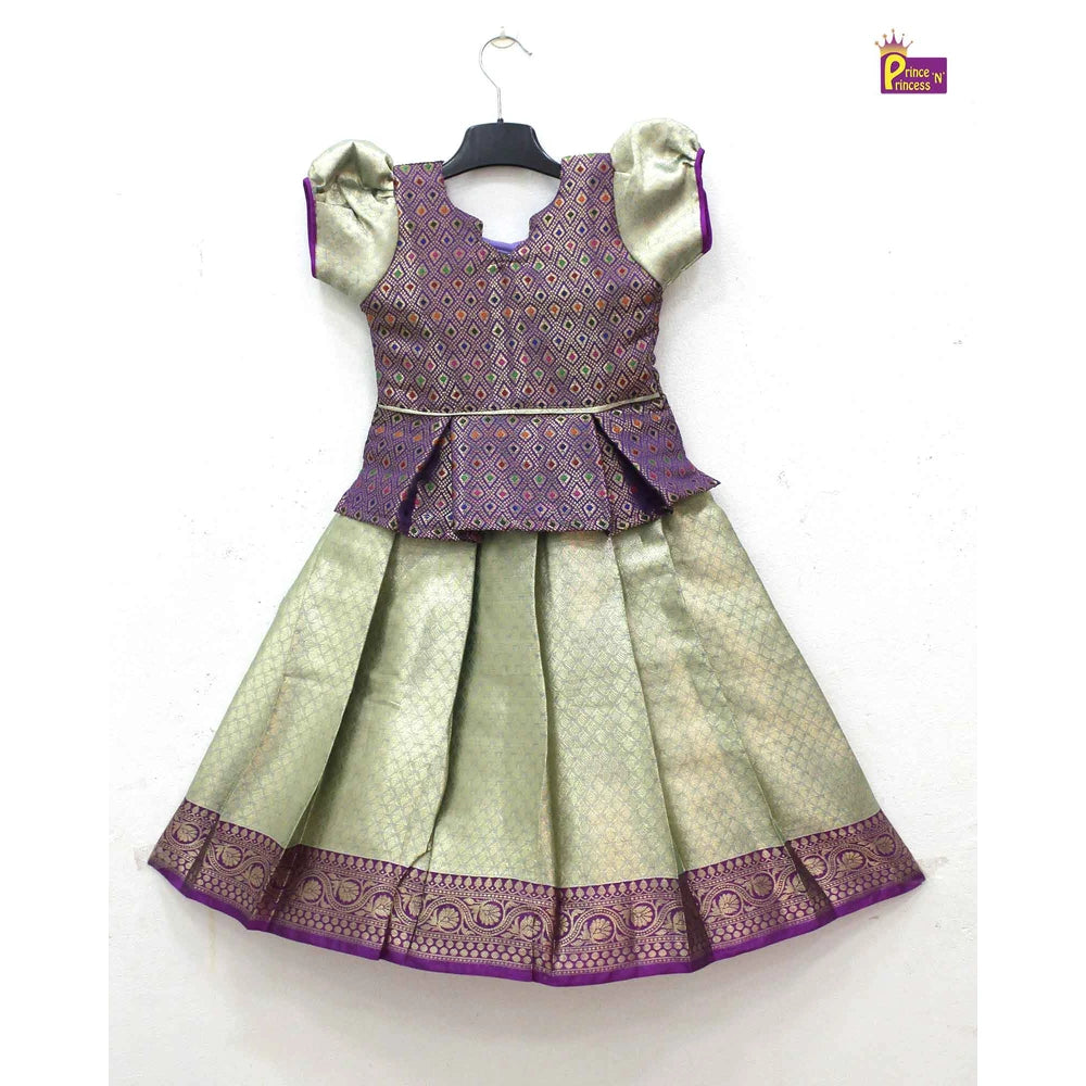 Magenta Traditional Pattu Pavadai - Ethnic Wear ?PPP1733