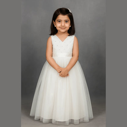 Kids White Festival Gown WGF004