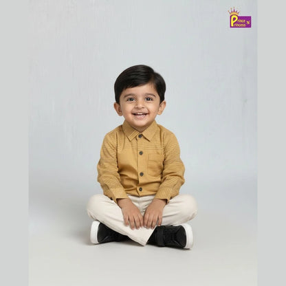 Kids Yellow Cotton Shirt ST214